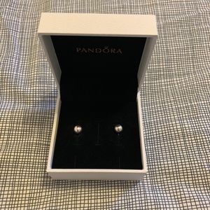 Pandora Bead Stud Earrings - 925 Sterling Silver
